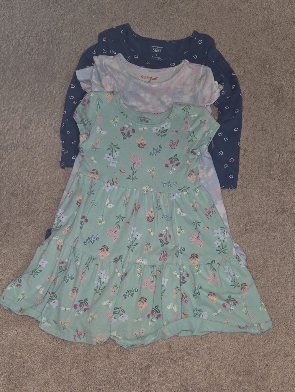 Cat & Jack/Jumpin Beans Girls' 5T Dresses Lot Of 3